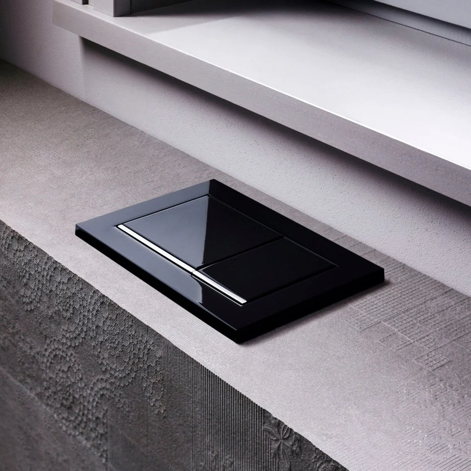 Geberit Sigma30 Clapeta de actionare dual-flush, negru lucios