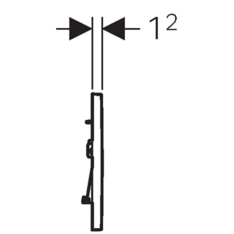 Geberit Sigma30 Clapeta de actionare dual-flush, negru lucios