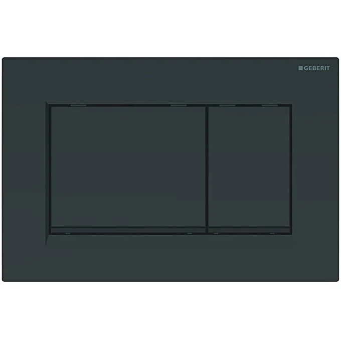 Geberit Sigma30 Clapeta de actionare WC dual-flush, negru lucios