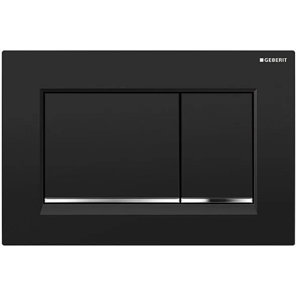 Geberit Sigma30 New Clapeta de actionare Dual Flush, negru mat Easy-to-Clean