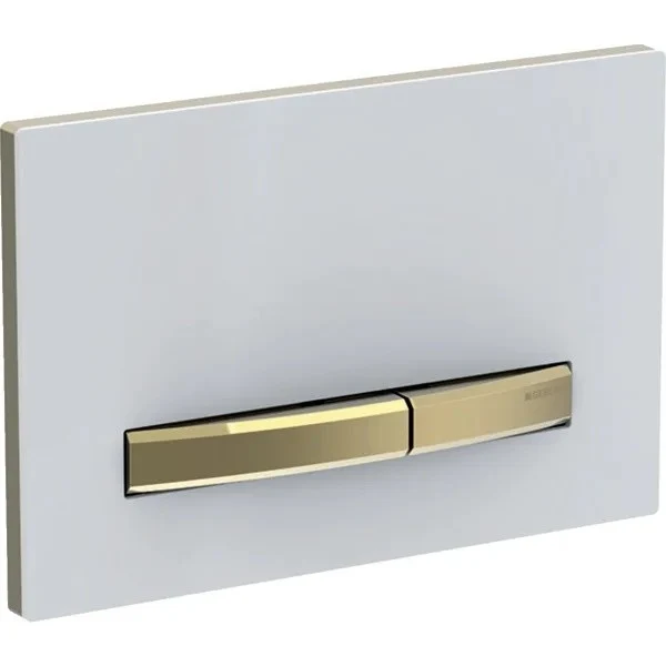 Geberit Sigma50 Clapeta de actionare dual-flush, alb/auriu