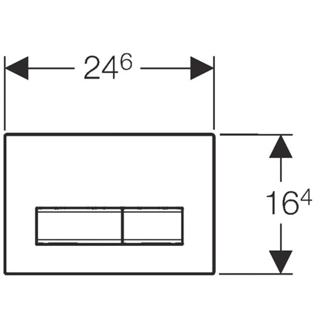 Geberit Sigma50 Clapeta de actionare dual-flush, aspect beton/negru cromat (aspect beton)