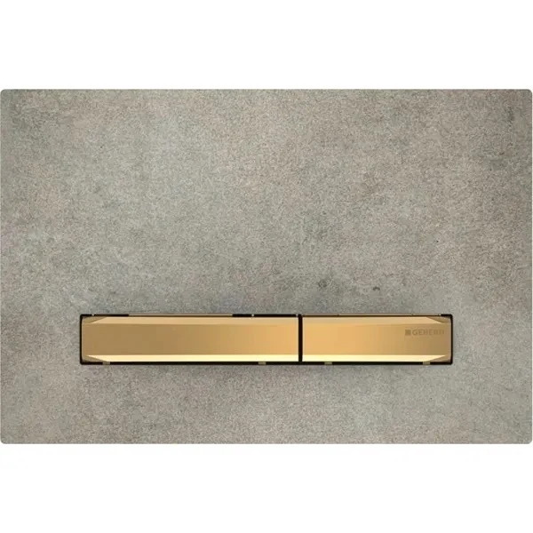 Geberit Sigma50 Clapeta de actionare dual-flush, gri/auriu (aspect beton)