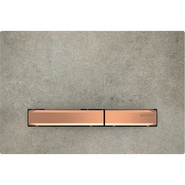 Geberit Sigma50 Clapeta de actionare dual-flush, gri/rose gold (aspect beton)