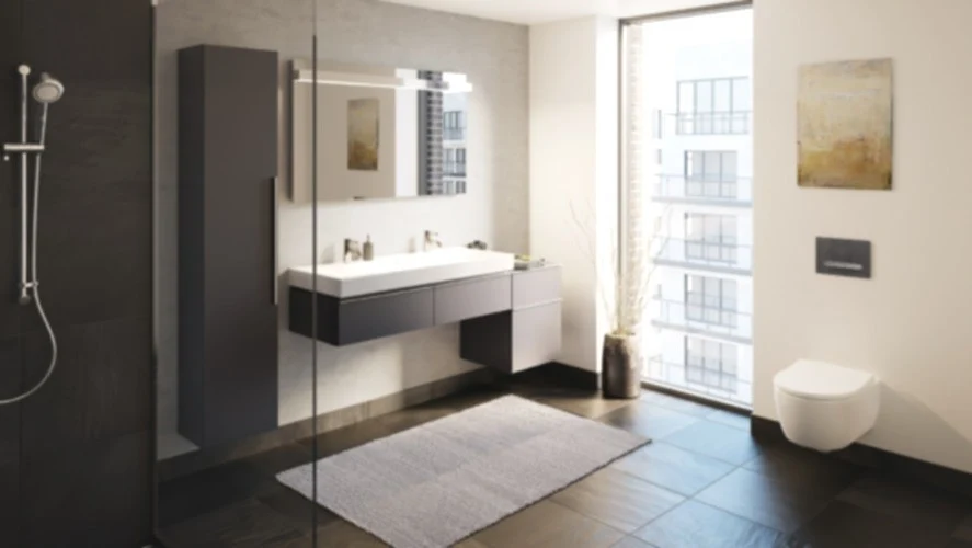 Geberit Sigma50 New Clapeta de actionare dual-flush, sticla fumuriu reflexiv