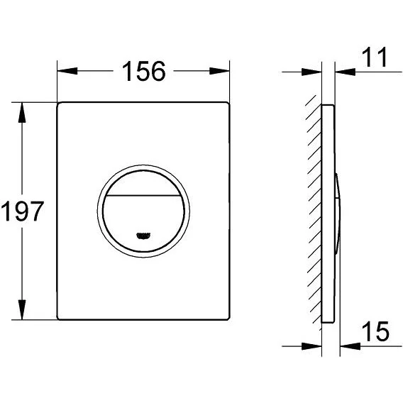 Grohe Nova Cosmopolitan Clapeta de actionare WC, alb lucios
