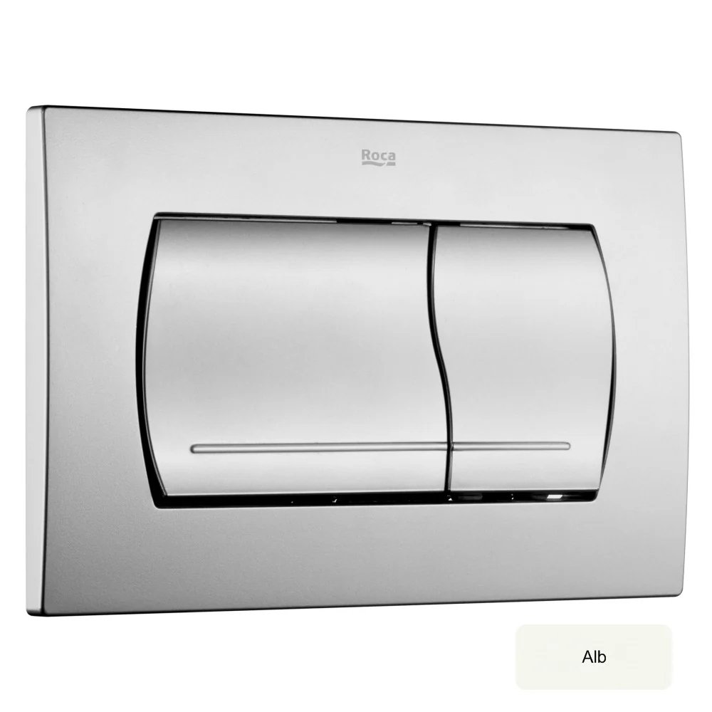 Roca Active 52 Clapeta de actionare WC dual-flush, alb lucios