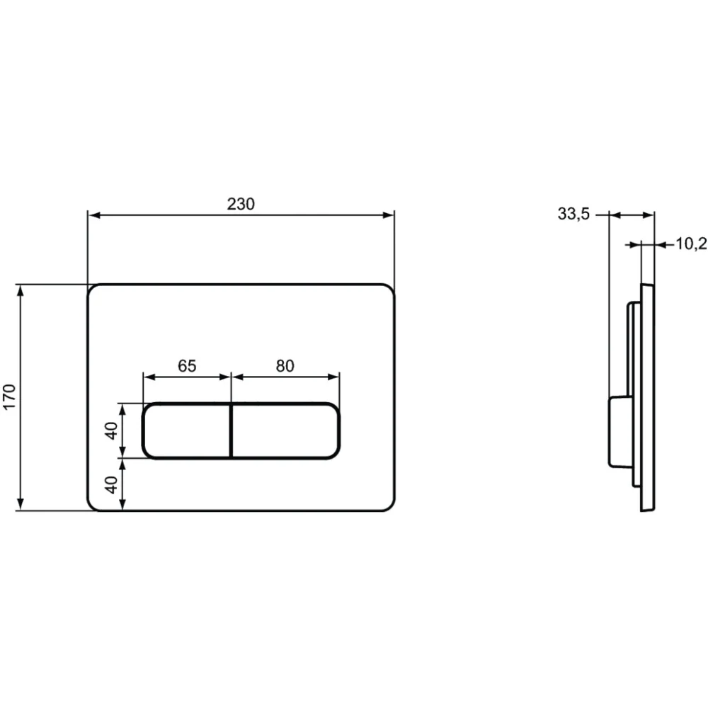 Vidima Clapeta de actionare Dual-Flush pentru rezervor incastrat