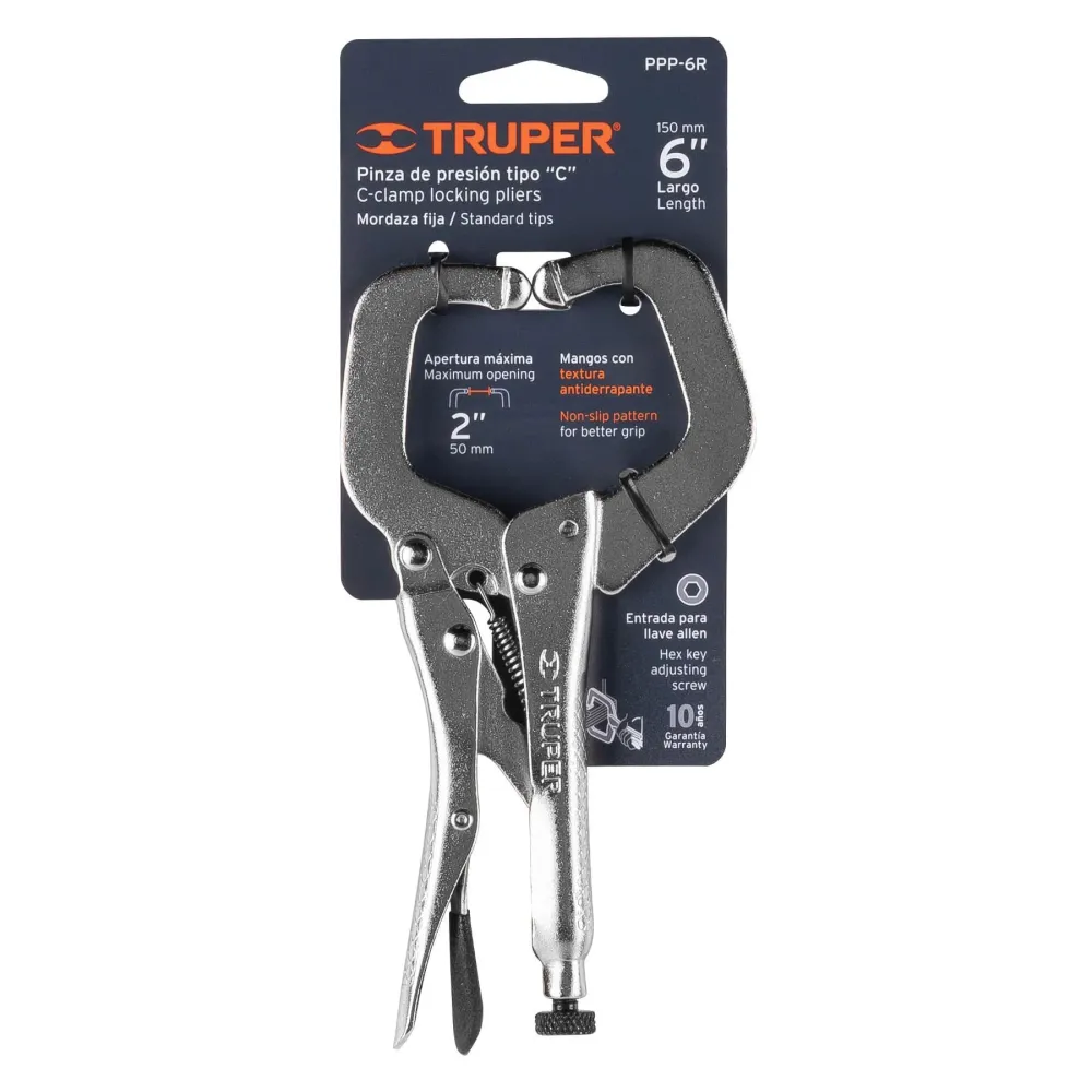 Cleste autoblocant cu clema tip "C" 150 mm, cu cioc pivotant - Truper