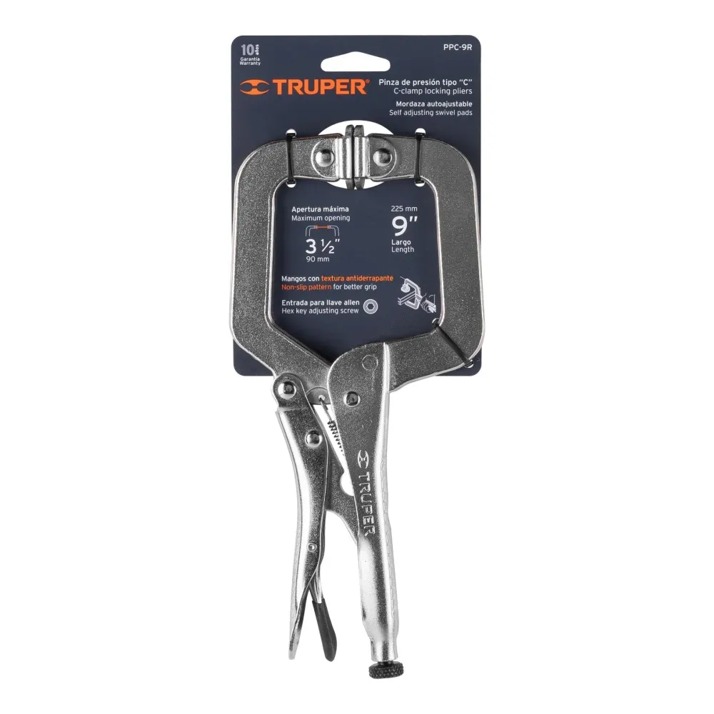 Cleste autoblocant cu clema tip "C" 230 mm, cu varf pivotant - Truper
