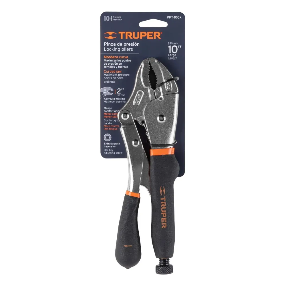 Cleste autoblocant, maner COMFORT GRIP, 250 mm - Truper