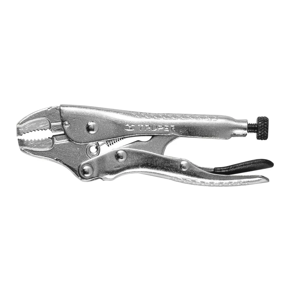 Cleste autoblocant pentru sudura cu falca curbata si functie de taiere sarma, 100 mm - Truper