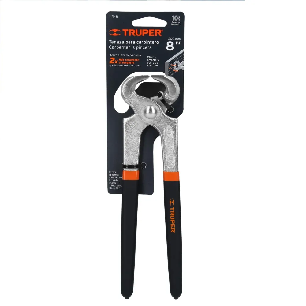 Cleste cuie tamplar, maner cu invelis din vinil aderent, 200 mm - Truper