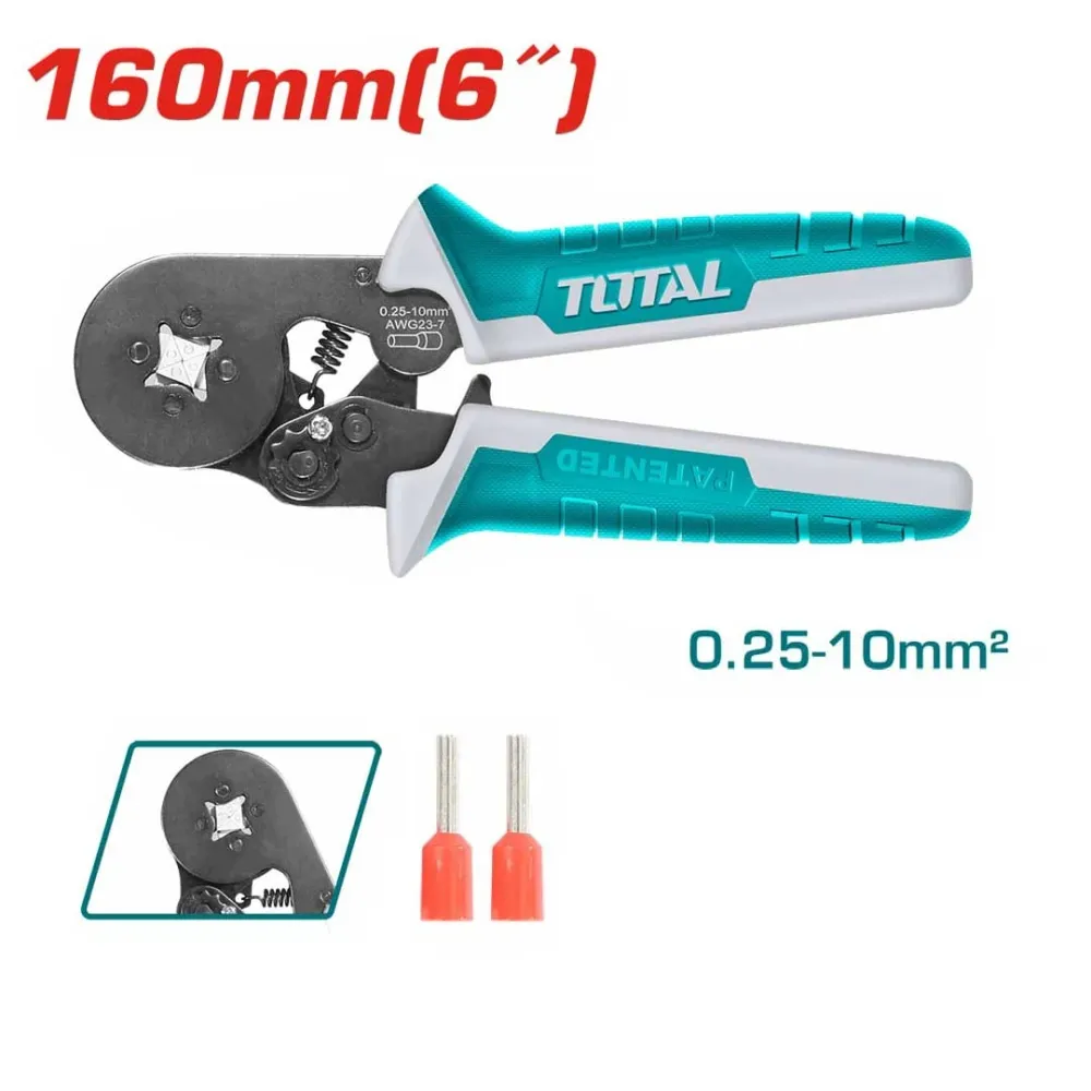 Cleste de sertizare cu clichet Total, diametru sertizare 0,25-10 mm
