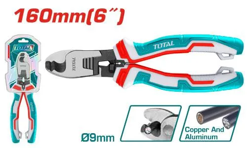 Cleste taiat cabluri TOTAL 6"/160 mm, otel carbon, taiere precisa