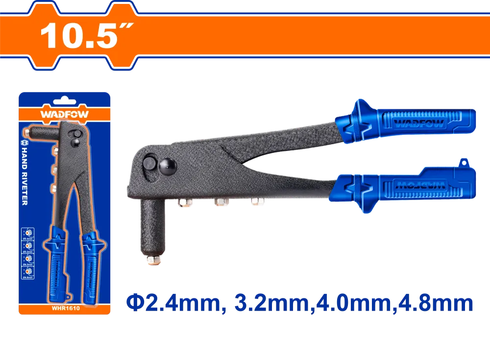 Cleste nituri Wadfow, lungime 266mm, dimensiune aplicabila 2.4mm, 3.2mm, 4mm, 4.8mm