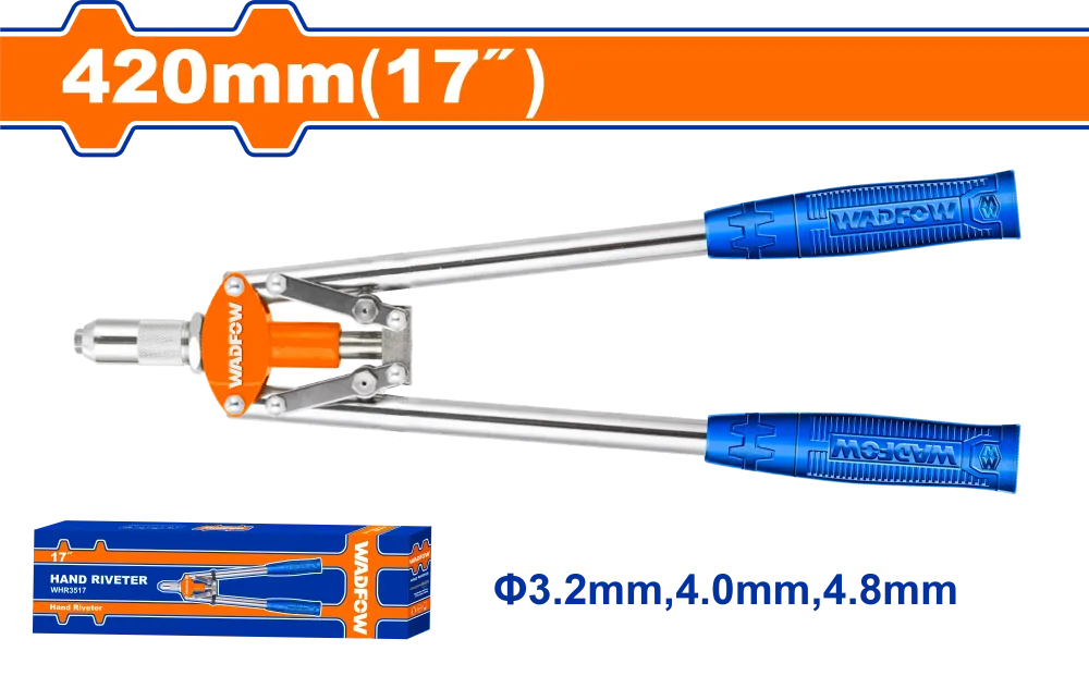 Cleste nituri Wadfow, lungime 420mm, dimensiune aplicabila 3.2mm, 4mm, 4.8mm