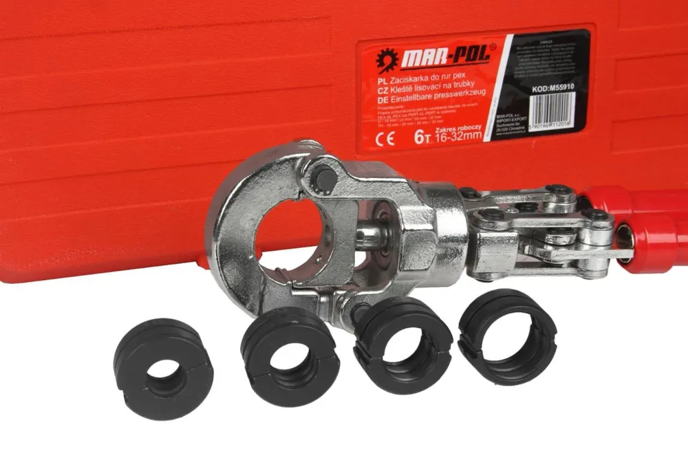 Cleste hidraulic 6t manual pentru sertizat conectori conducte tevi PEX 16-32mm U+TH
