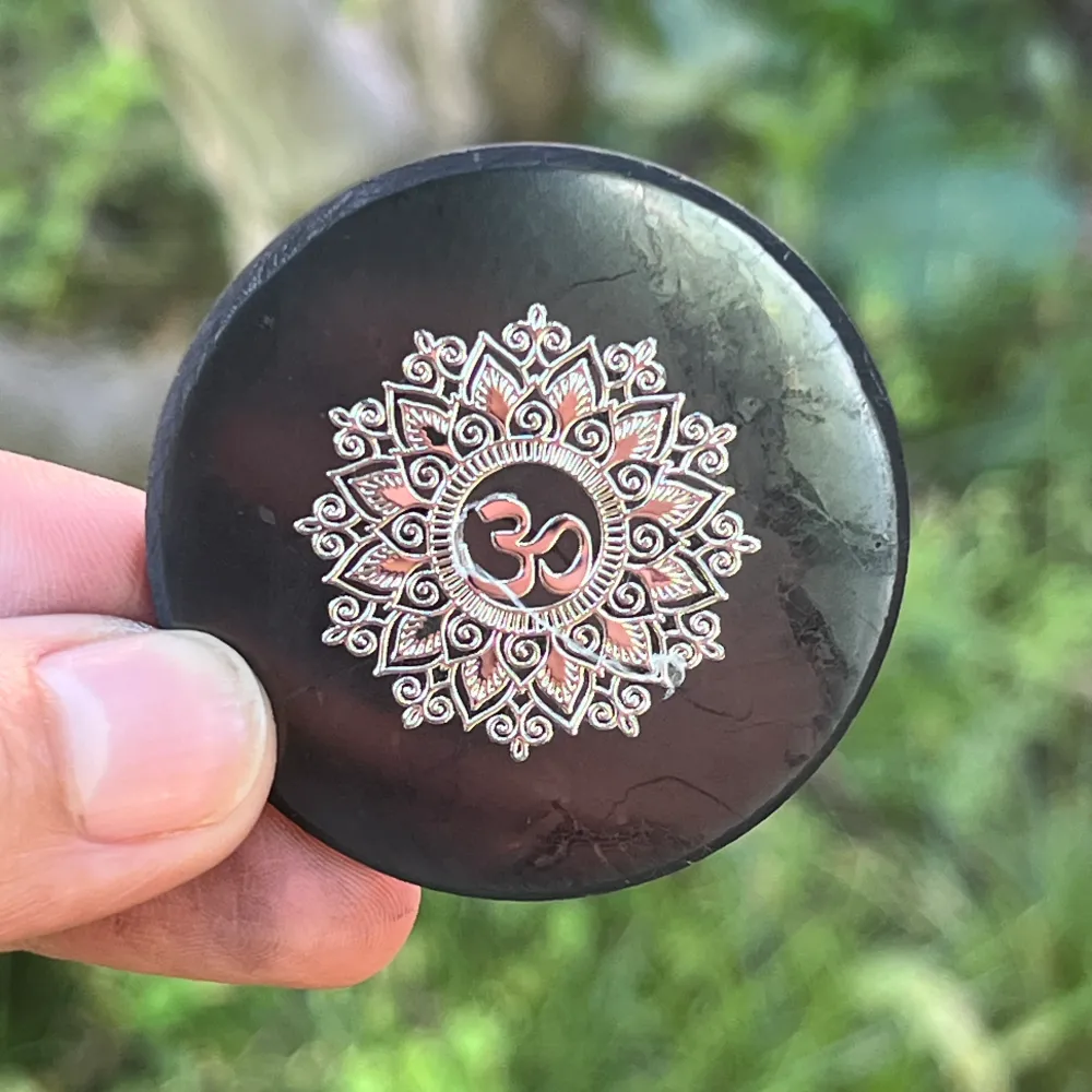 Disc din Shungit Mandala Silver