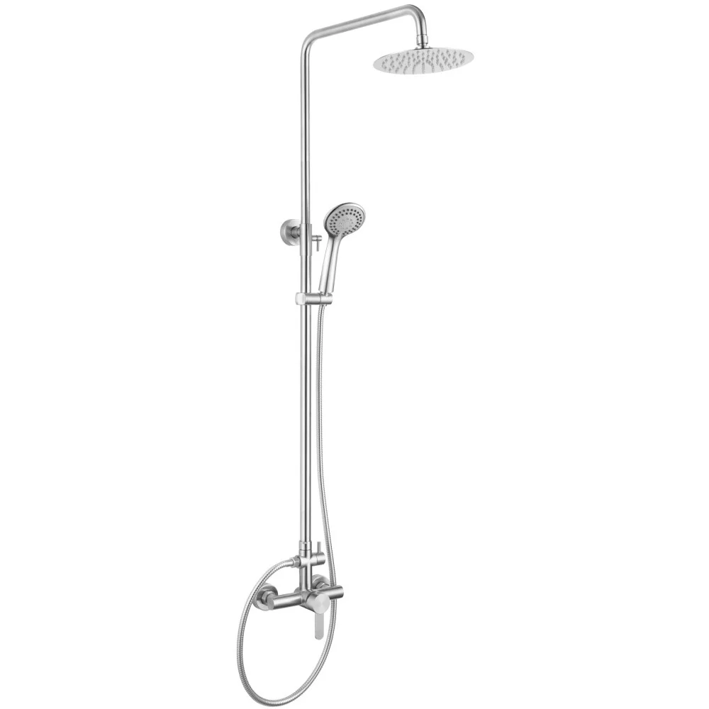 Coloana dus cu baterie fara termostat CasaBlanca Steel, crom mat