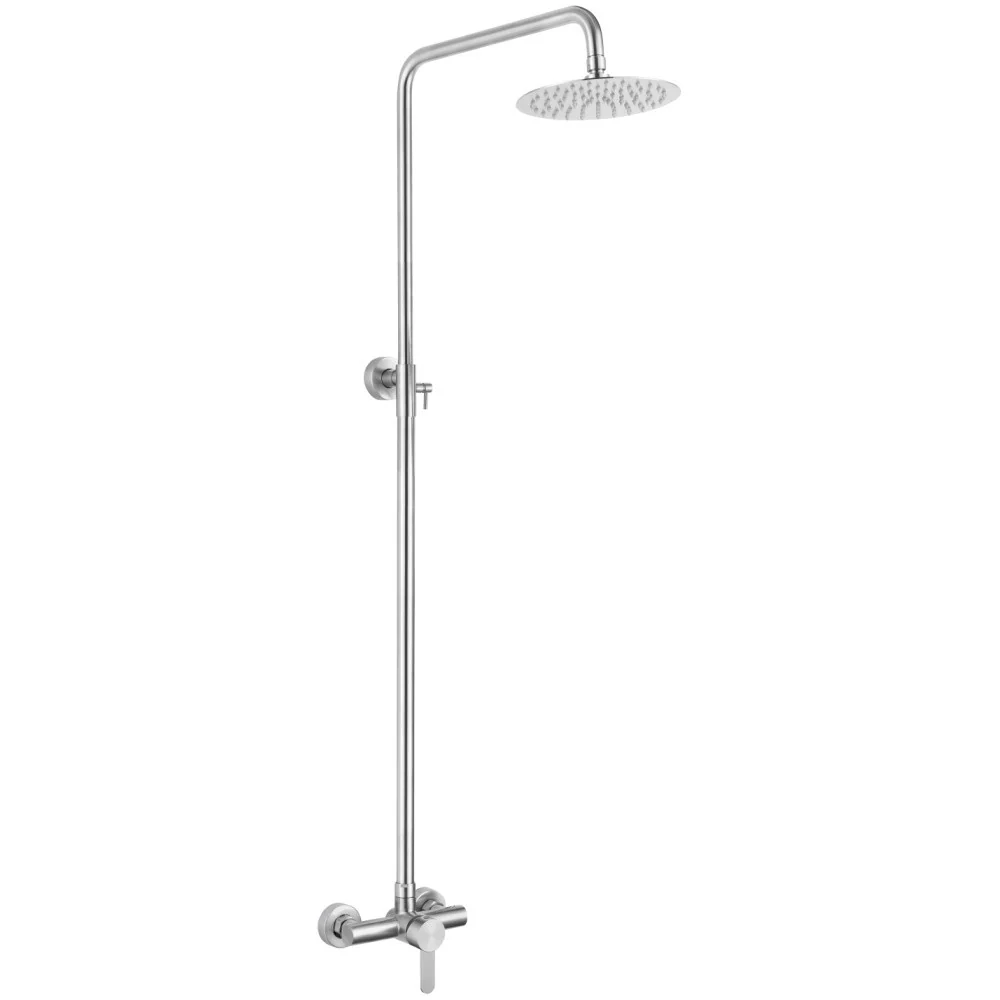 Coloana dus cu baterie fara termostat CasaBlanca Steel, fara para dus de mana, inox