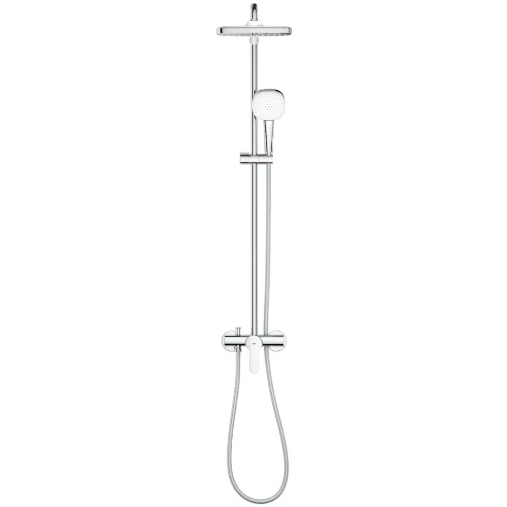 Coloana dus cu baterie fara termostat Grohe Tempesta System 250 Cube, crom