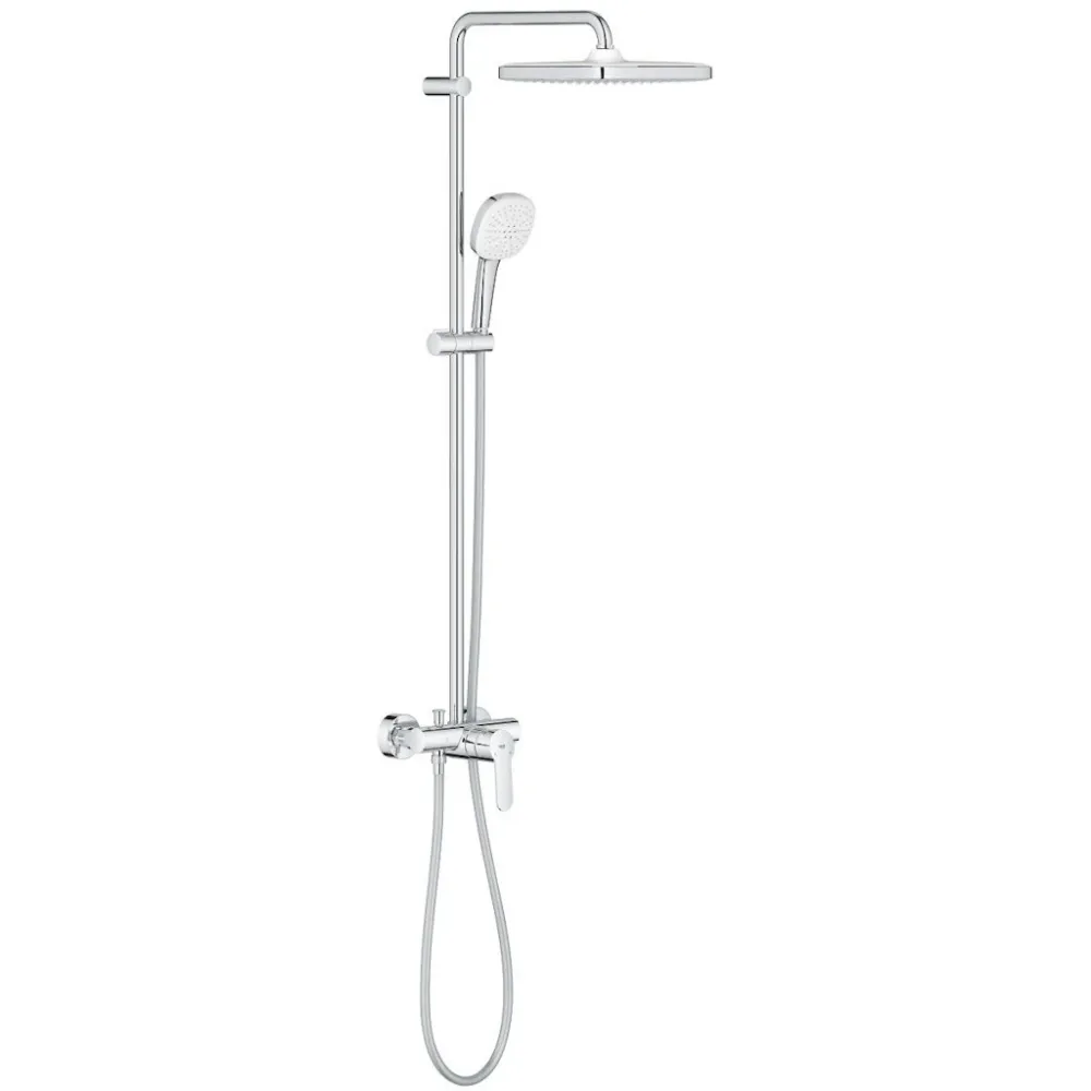 Coloana dus cu baterie fara termostat Grohe Tempesta System 250 Cube, crom