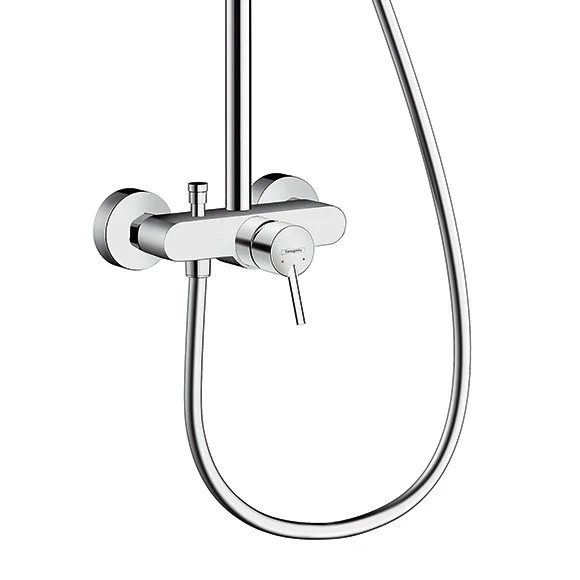 Coloana dus cu baterie fara termostat Hansgrohe Croma Select E 180 2jet, alb/crom