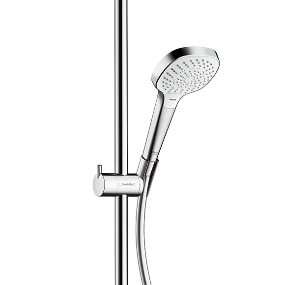Coloana dus cu baterie fara termostat Hansgrohe Croma Select E 180 2jet, alb/crom