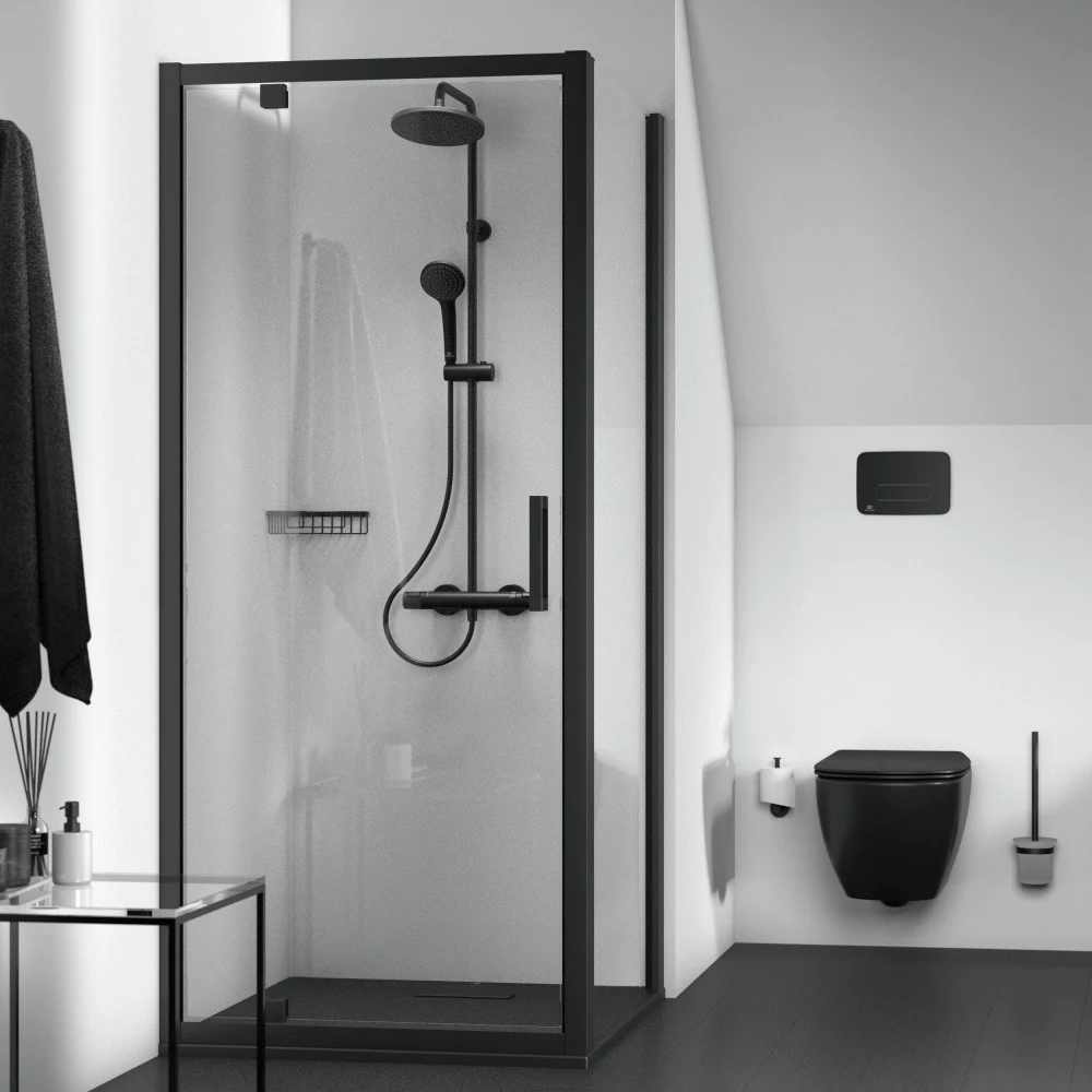 Coloana dus cu baterie fara termostat Ideal Standard Cerafine O, negru mat (silk black)