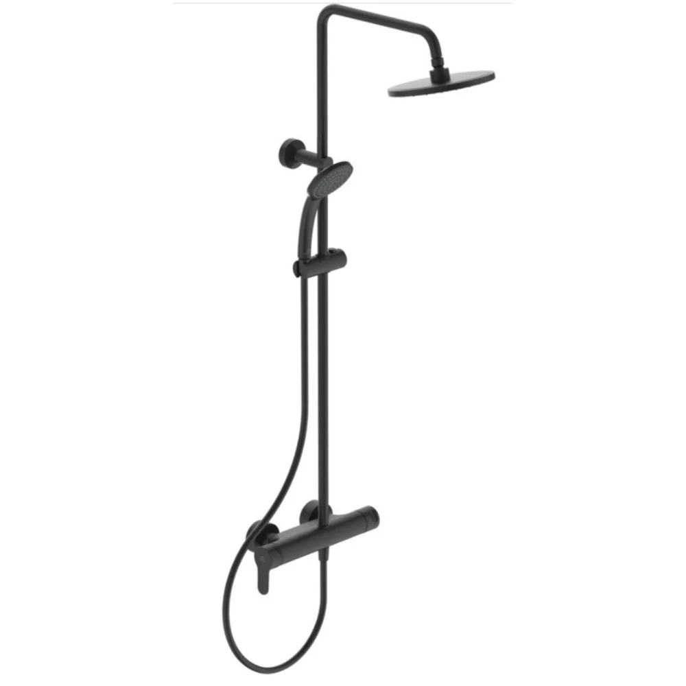 Coloana dus cu baterie fara termostat Ideal Standard Cerafine O, negru mat (silk black)