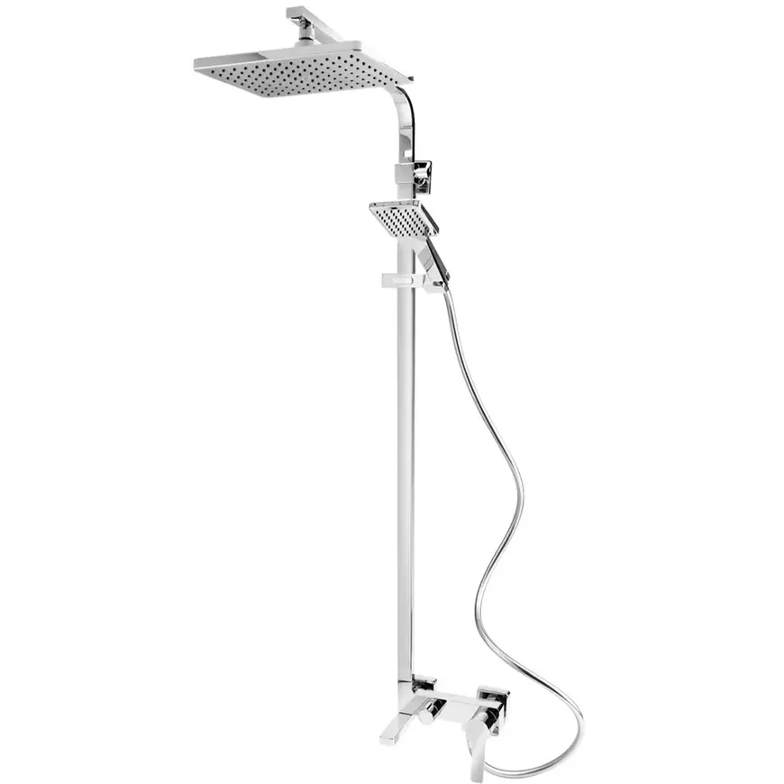 Coloana dus cu baterie monocomanda fara termostat FDesign Origio, crom