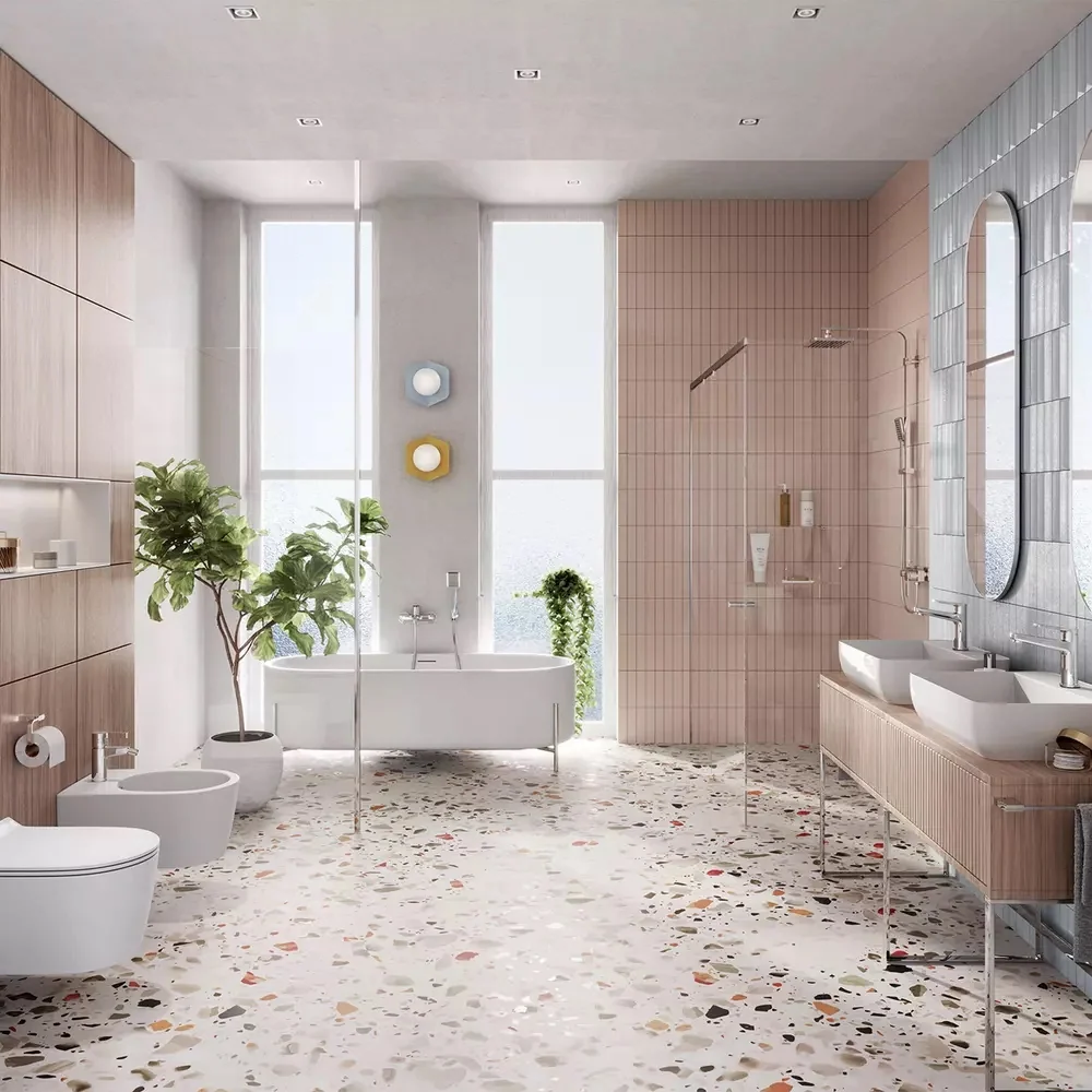 Coloana dus cu baterie monocomanda fara termostat FDesign Origio, crom