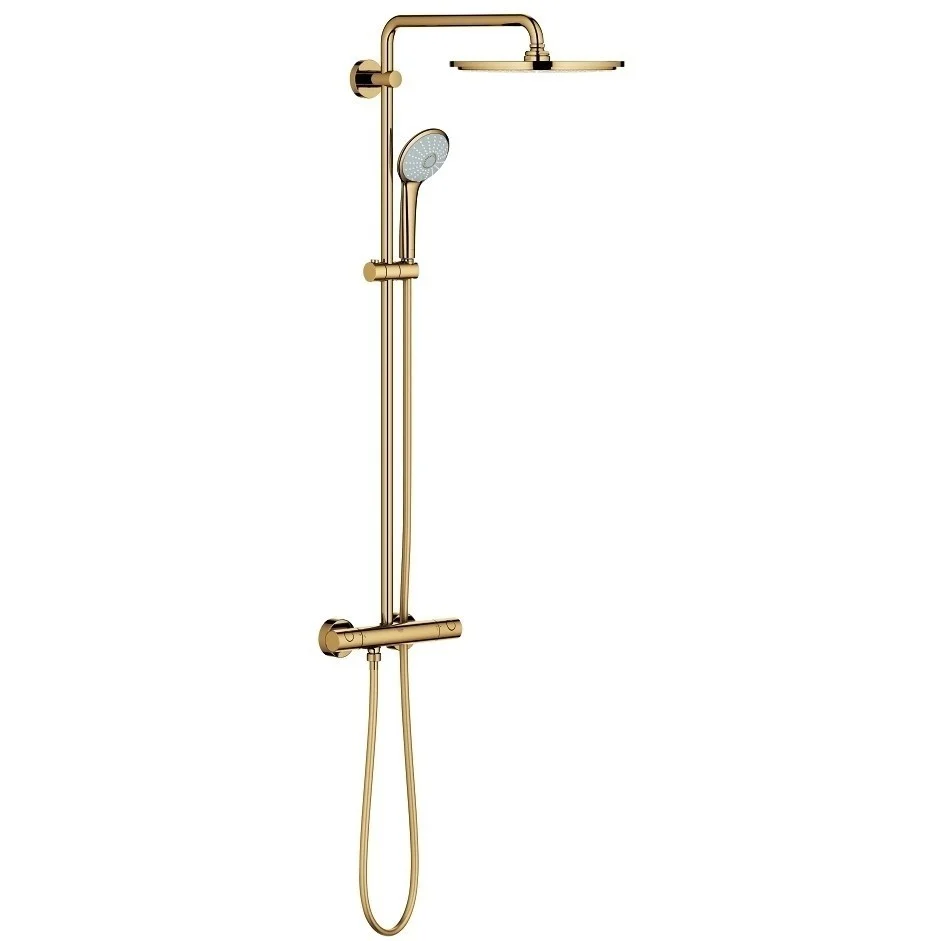 Coloana dus cu baterie si termostat Grohe Euphoria 310, auriu