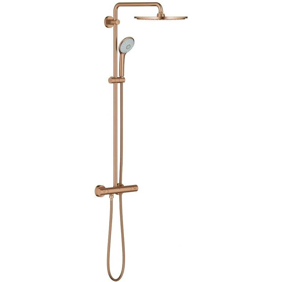Coloana dus cu baterie si termostat Grohe Euphoria 310, cupru mat