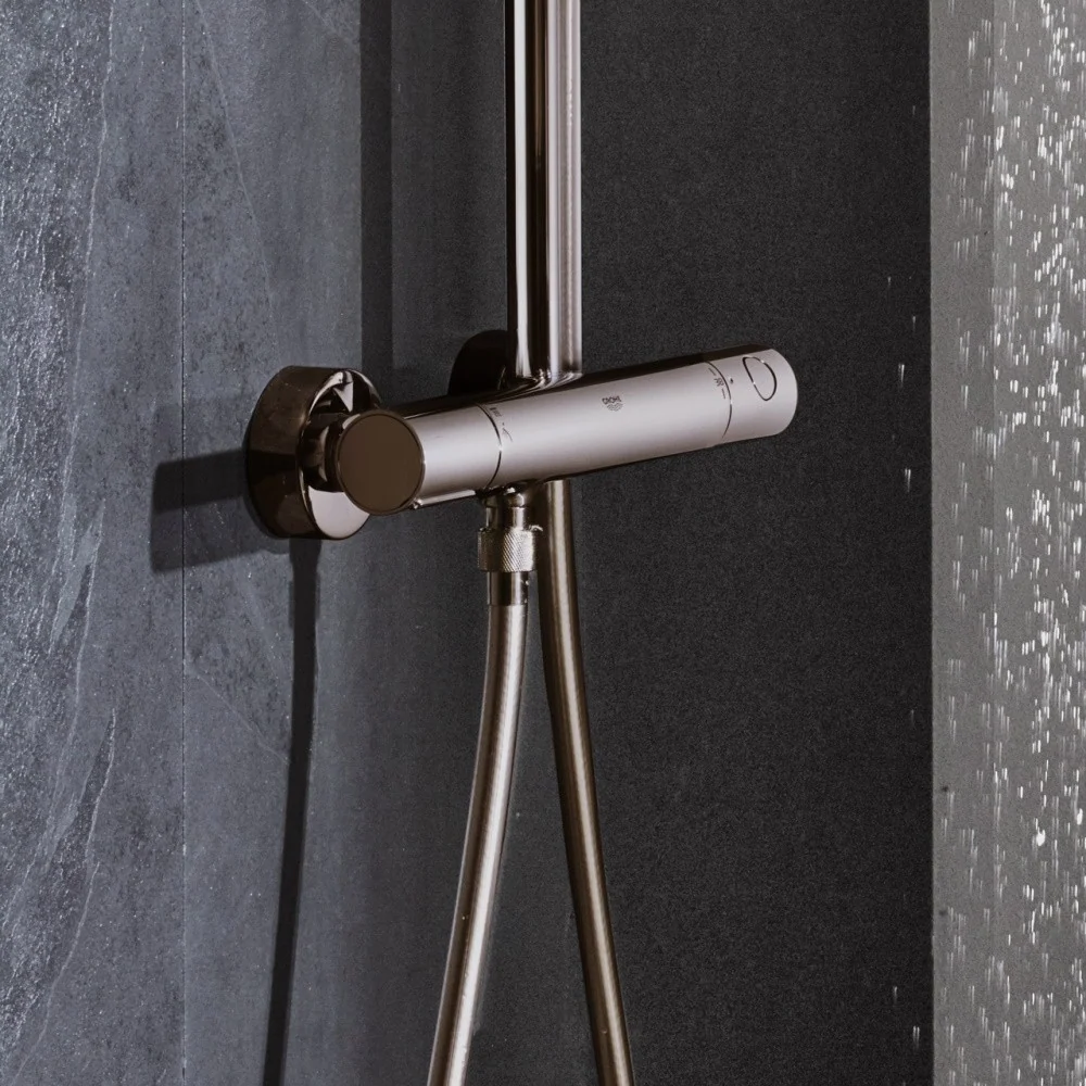 Coloana dus cu baterie si termostat Grohe Euphoria 310, antracit (hard graphite)