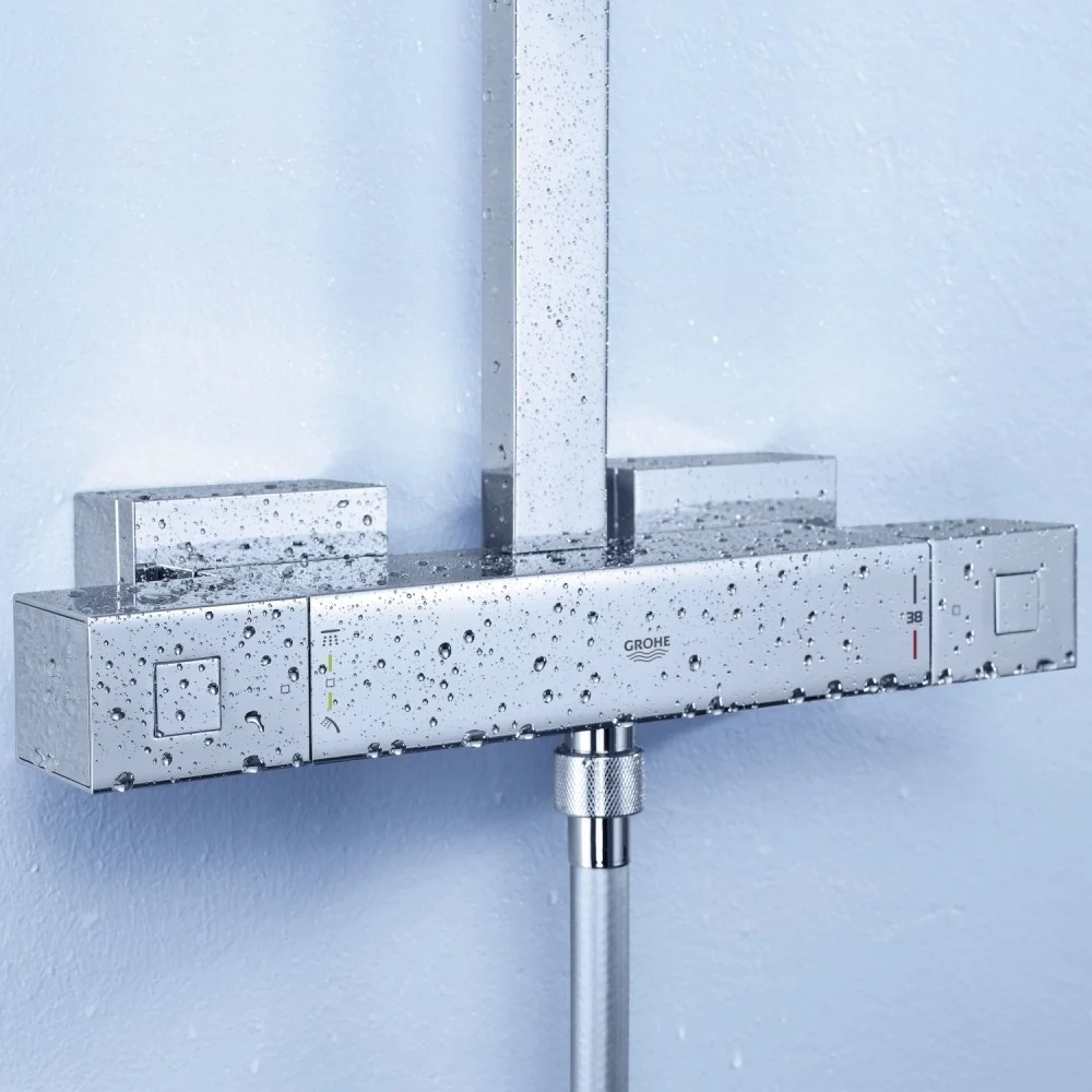 Coloana dus cu baterie si termostat Grohe Euphoria Cube 230