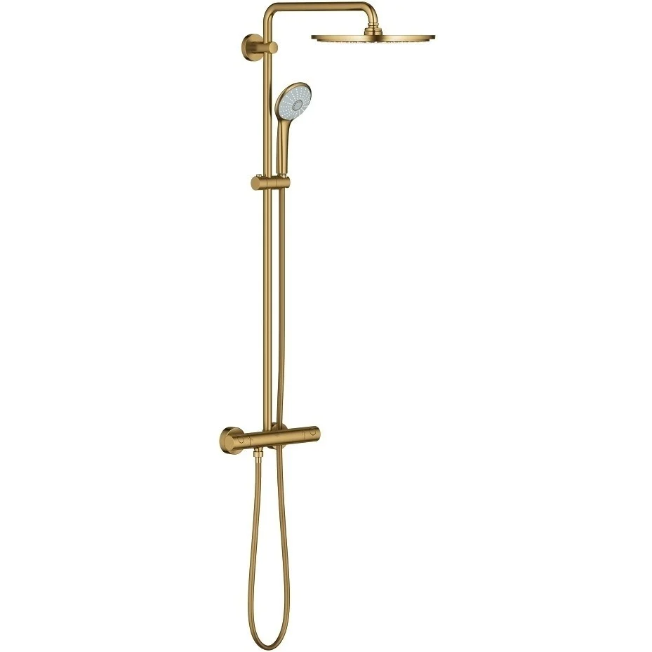 Coloana dus cu baterie si termostat Grohe Euphoria 310, auriu mat