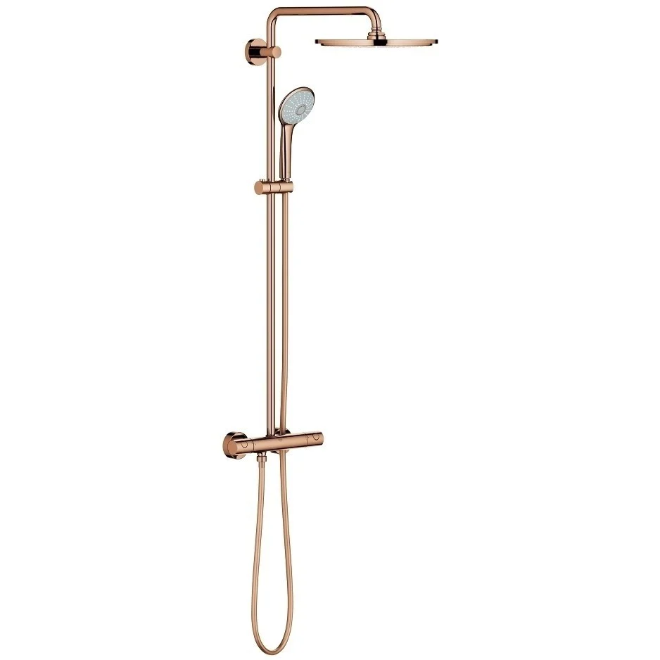 Coloana dus cu baterie si termostat Grohe Euphoria 310, cupru (warm sunset)