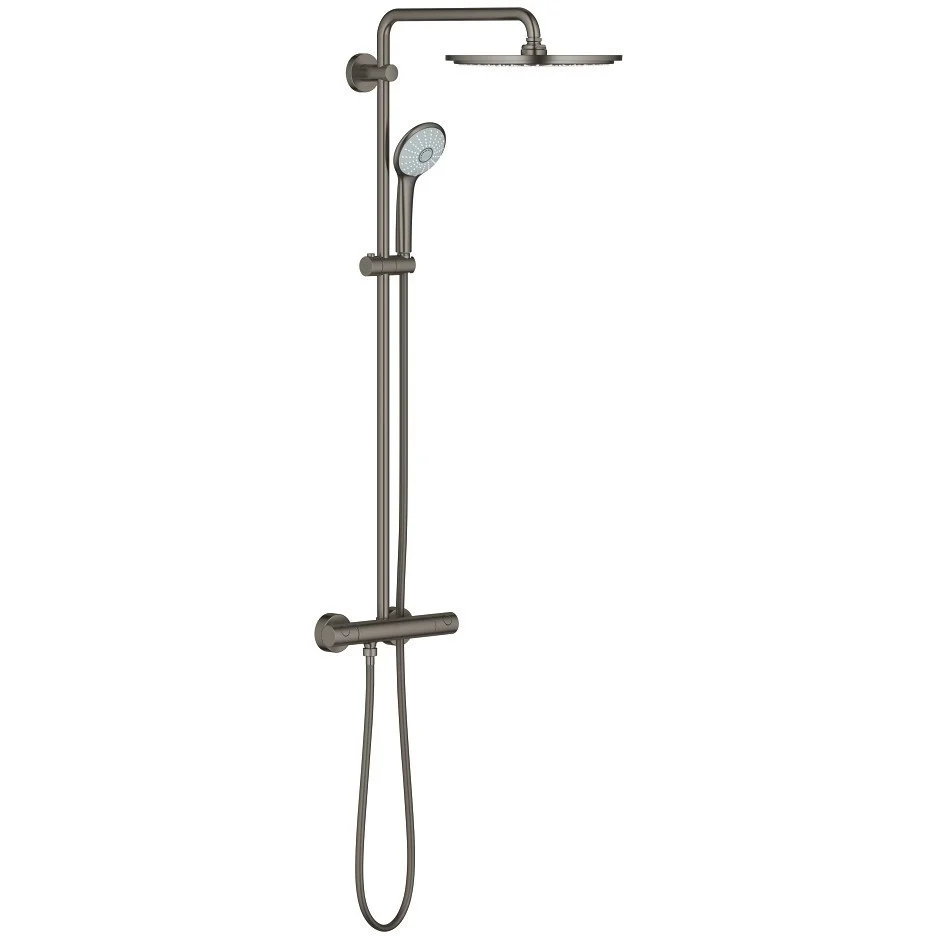 Coloana dus cu baterie si termostat Grohe Euphoria 310, antracit mat (brushed hard graphite)