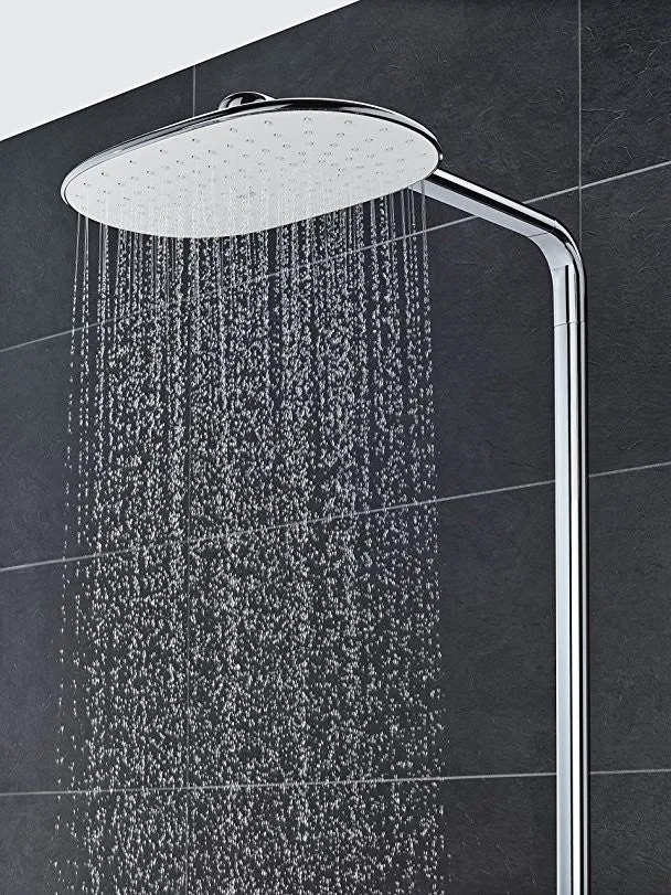 Coloana dus cu baterie si termostat Grohe Rainshower SmartControl 360 Mono, alb/crom