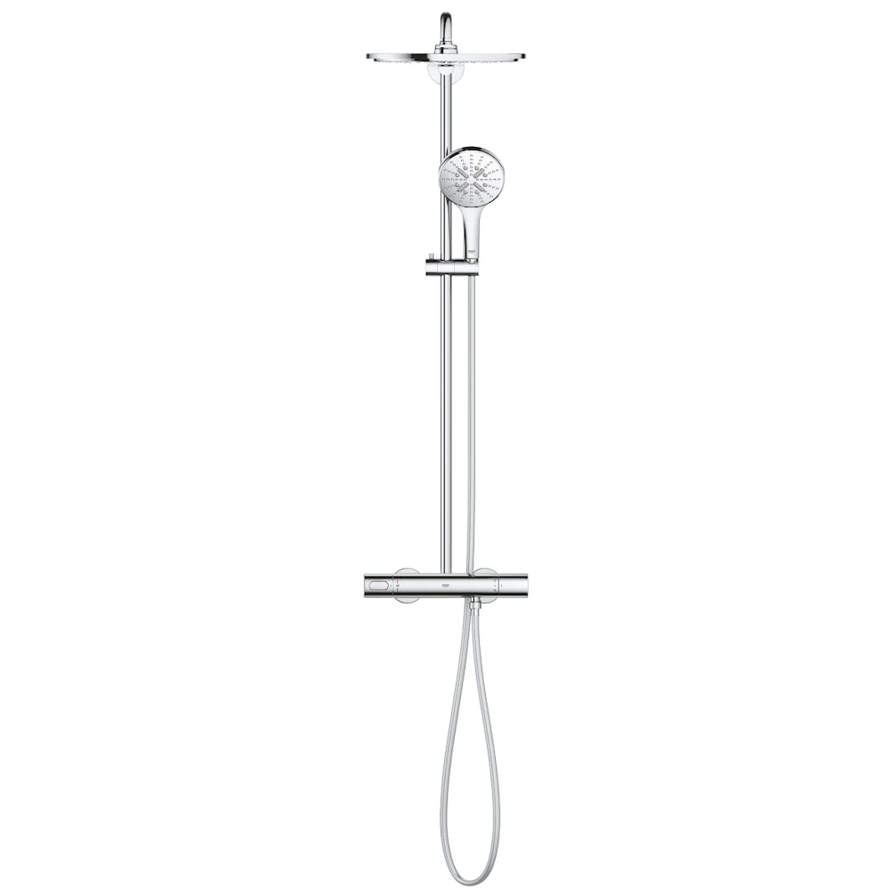Coloana dus cu baterie si termostat Grohe Rainshower SmartActive 310, crom
