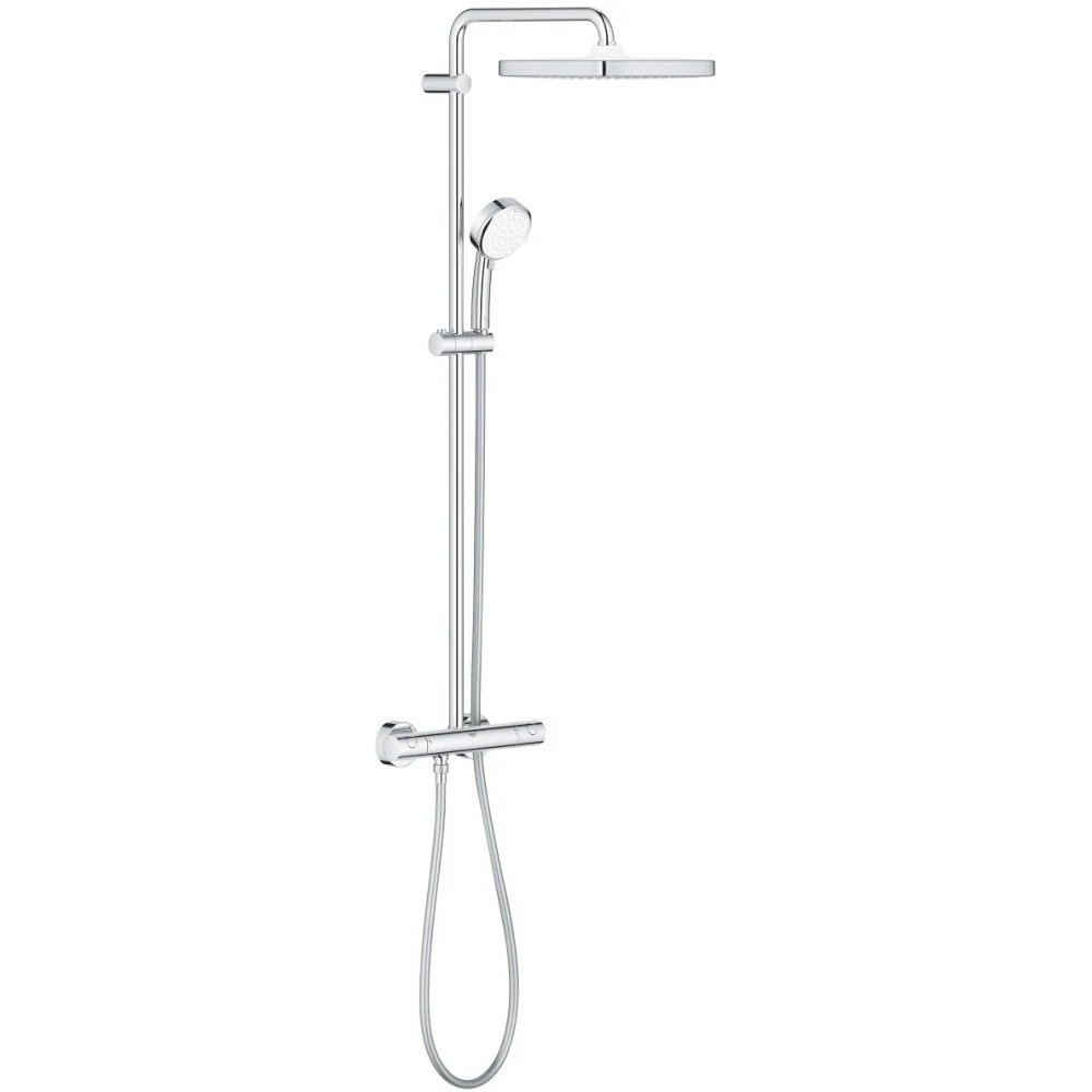 Coloana dus cu baterie si termostat Grohe Tempesta Cosmopolitan 250 Cube