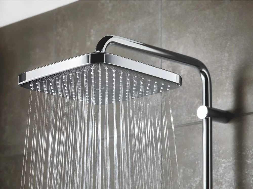 Coloana dus cu baterie si termostat Grohe Tempesta Cosmopolitan 250 Cube