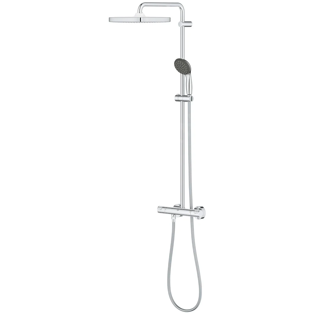 Coloana dus cu baterie si termostat Grohe Vitalio Start System 250 Cube