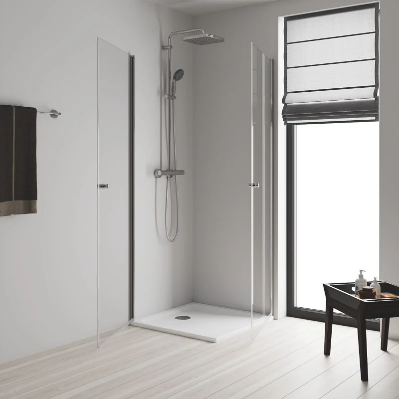 Coloana dus cu baterie si termostat Grohe Vitalio Start System 250 Cube