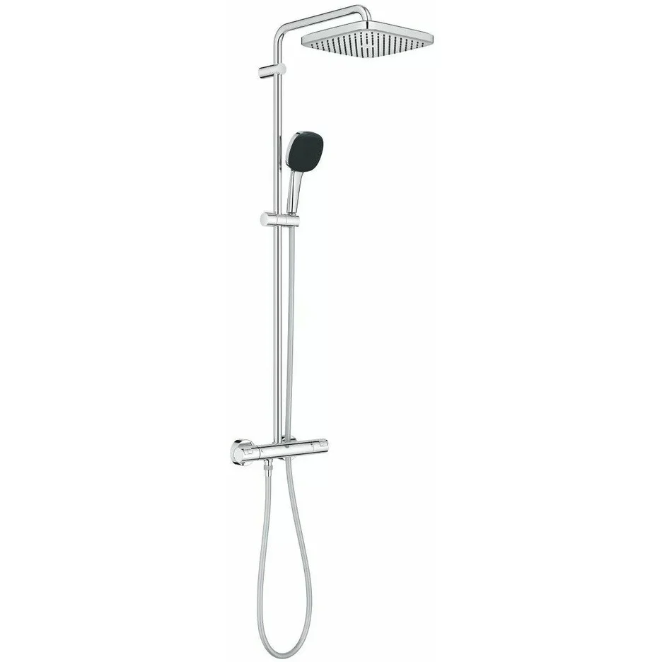 Coloana dus cu baterie si termostat Grohe Vitalio Start Cube 250, crom
