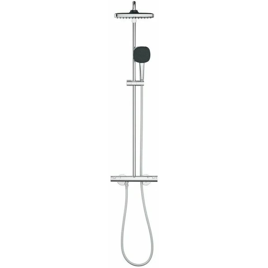 Coloana dus cu baterie si termostat Grohe Vitalio Start Cube 250, crom