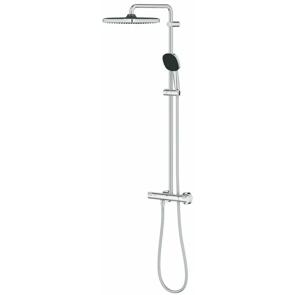 Coloana dus cu baterie si termostat Grohe Vitalio Start Cube 250, crom