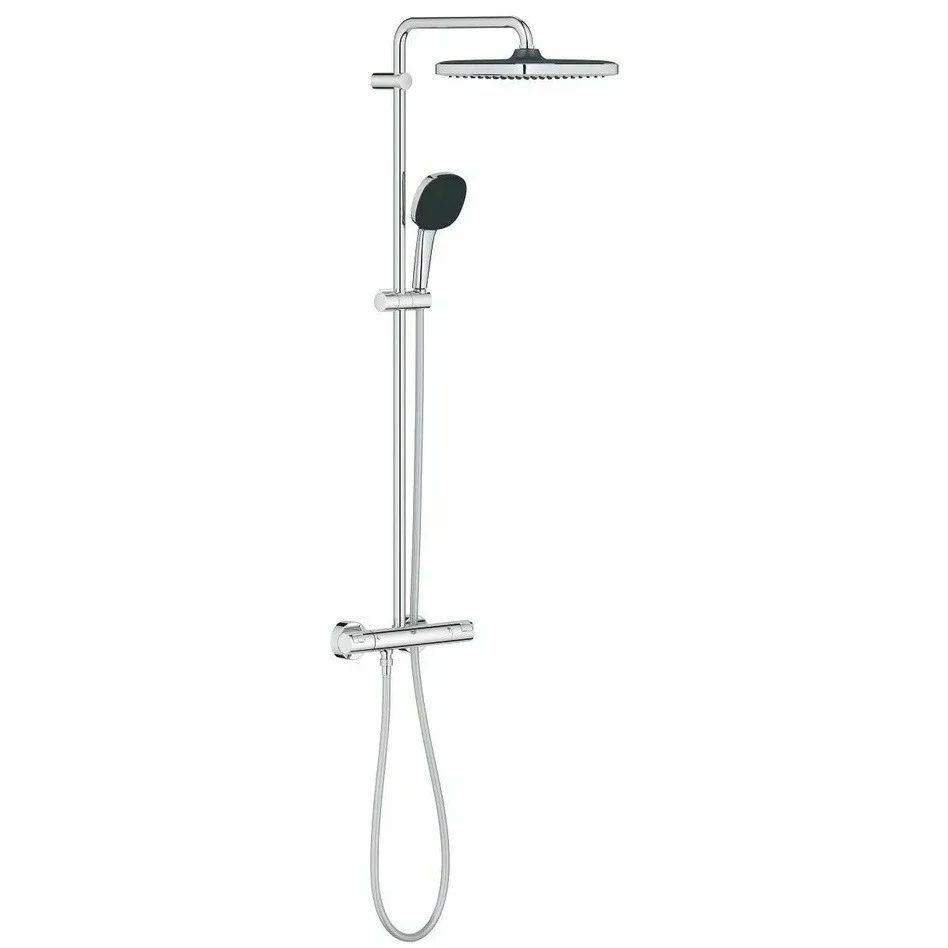 Coloana dus cu baterie si termostat Grohe Vitalio Start Cube 250, crom